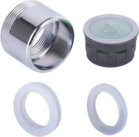 img 1 attached to 💧 Enhance Water Efficiency with NIDAYE 2 Pack 2.2 GPM Sink Faucet Aerator - Male and Female Dual Thread, Chrome Finish