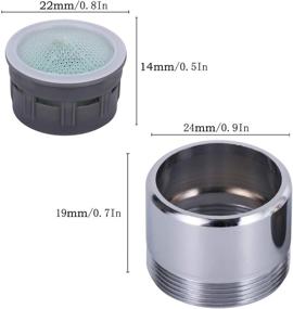 img 2 attached to 💧 Enhance Water Efficiency with NIDAYE 2 Pack 2.2 GPM Sink Faucet Aerator - Male and Female Dual Thread, Chrome Finish