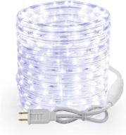 🎄 brizlabs 18ft 216 led rope lights: waterproof daylight connectable clear tube lights for xmas patio, tree, party - bright white логотип