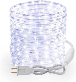 img 4 attached to 🎄 BrizLabs 18ft 216 LED Rope Lights: Waterproof Daylight Connectable Clear Tube Lights for Xmas Patio, Tree, Party - Bright White