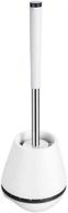 🚽 jcd toilet brush and holder set - tpr brush head, stainless steel rod, bathroom cleaning tool with tweezers - ultimate bathroom cleanliness logo