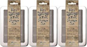 img 1 attached to 🎨 Pack of Three Tim Holtz Mini Distress Ink Storage Tins - Enhanced for SEO