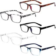 👓 pack of 5 blue light blocking glasses for men and women – computer readers to reduce eyestrain & glare logo
