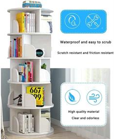img 2 attached to Multifunctional 360°Rotating Floor Standing Bookcase Bookshelves