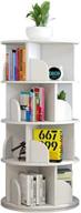 multifunctional 360°rotating floor standing bookcase bookshelves logo