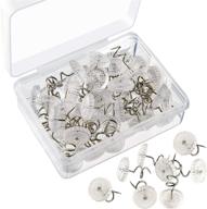 📌 50 pcs kuuqa clear upholstery twist pins for securing slipcovers and bedskirts with decorative heads logo