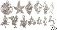 enhance your jewelry making with changjin 65pcs antiqued silver metal sea animal charms logo