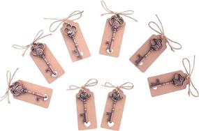 img 3 attached to Yansanido Wedding Favors: Pack of 40 Mixed Copper Skeleton Key Bottle Openers with Escort Card Tags and Twine - Perfect for Guests' Party