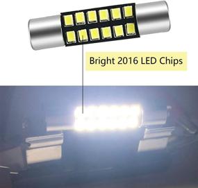 img 1 attached to 🔆 TORIBIO 28MM 12SMD DC12V Лампа Галогенная для светильников - Сверхяркий для 6614 6614F 6641 6612F - Ксеноново-белый 6000K (Набор из 4)