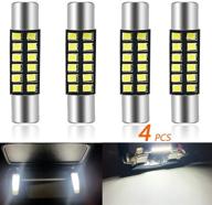 🔆 toribio 28mm 12smd dc12v лампа галогенная для светильников - сверхяркий для 6614 6614f 6641 6612f - ксеноново-белый 6000k (набор из 4) логотип