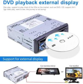 img 2 attached to 🚗 Автомагнитола CAMECHO Single Din с функцией Bluetooth, 1Din автомагнитола с DVD-проигрывателем с функцией громкой связи - CD/MP3/FLAC/USB/SD/AUX/FM грузовиковое радио.