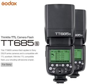 img 3 attached to Godox Thinklite TT685S TTL 2.4GHz GN60 HSS 1/8000s Wireless Master/Slave Camera Flash Speedlite for Sony Cameras + 4AA Batteries & Charger
