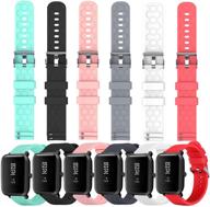 📿 premium silicone 6-pack bands: perfect fit for willful sw020/sw021/sw025 smart watches - ideal replacement bands for men and women logo