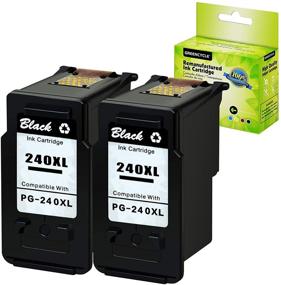 img 4 attached to 🖨️ GREENCYCLE Re-Manufactured PG-240XL 240 XL Ink Cartridge - Canon PIXMA Compatible (2 Pack, Black)