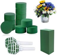 🌸 18 pcs diy flower arrangement kit, green floral foam for artificial flowers, foam bouquet holders with handles, party decoration floral tapes, wedding aisle flowers - woohome logo