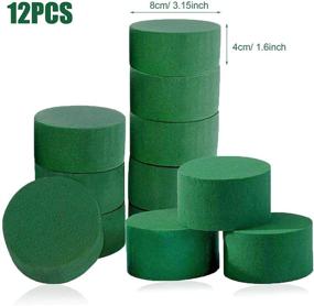 img 3 attached to 🌸 18 PCS DIY Flower Arrangement Kit, Green Floral Foam for Artificial Flowers, Foam Bouquet Holders with Handles, Party Decoration Floral Tapes, Wedding Aisle Flowers - Woohome