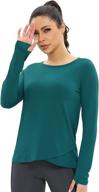 fihapyli ictive: stylish long sleeve workout shirts for women with thumb hole - loose fit yoga and gym shirts for women логотип