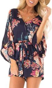 img 3 attached to 🌸 Stylish and Comfy AIMCOO Women's Floral Print Jumpsuits: Perfect for Summer Chic Looks!
