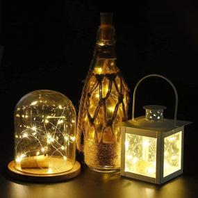 img 3 attached to 🍷 CylaPex 10 Pack Wine Bottle Lights with Cork: Stunning LED Decoration for DIY, Parties, and Festive Celebrations – Warm White Glow