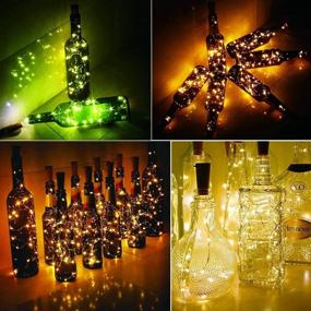img 1 attached to 🍷 CylaPex 10 Pack Wine Bottle Lights with Cork: Stunning LED Decoration for DIY, Parties, and Festive Celebrations – Warm White Glow