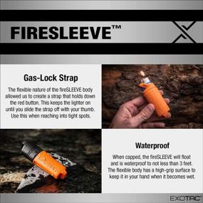 img 1 attached to 🔥 Exotac- fireSLEEVE Waterproof Lighter Holder Case - Orange (Lighter Not Included)