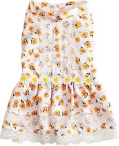 img 4 attached to 🌻 Hollypet Pet Clothes: Stylish Sunflower Dog and Cat Dress for Birthday Parties and Special Occasions