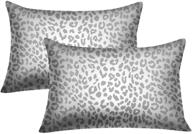 🌟 galmaxs7 satin pillowcase for hair and skin - grey leopard print satin pillowcase set of 2 - standard size envelope pillowcase - soft and cozy satin pillowcase for women logo