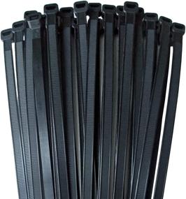 img 4 attached to 🔗 Premium Black Nylon Cable Ties - 12 Inches Long x .30 Inches Wide, 120lbs Tensile Strength - 150 Pieces, Indoor Outdoor UV Resistant - Strong Ties Brand