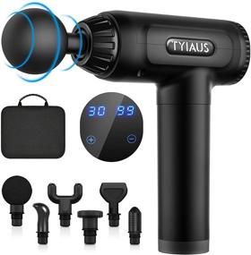 img 4 attached to TYIAUS Muscle Massage Gun: 30 Speeds & 6 Heads for Deep Tissue Therapy – Portable Massager for Post-Workout Recovery at Home, Gym, and Office