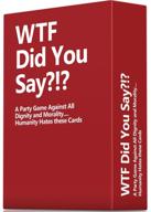 🎉 outrageously fun party game: wtf did you say? full xl set of 594 cards - no boundaries! logo