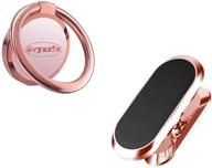 rose gold universal finger ring stand with magnetic car mount for iphone 12, 11 pro, xs max, xr, x, 8, and more logo