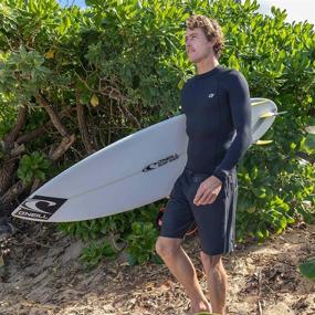 img 2 attached to 🏄 O'Neill Wetsuits Premium Skins UPF 50+ Long Sleeve Rash Guard for Men