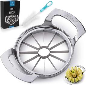 img 4 attached to 🍏 Zulay Kitchen 12-Blade Apple Slicer - Premium Heavy Duty Metal Cutter for Effortless Coring, Slicing, and Pitting - Stainless Steel Ultra-Sharp Blades - Ideal for 4 Inch Apples