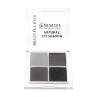 🎨 benecos smokey eyes quattro eyeshadow palette - long-lasting matte & shimmering natural eye shadow makeup, smudge-free formula logo