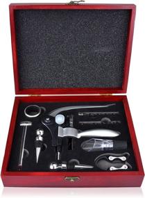 img 2 attached to 🍷 Orblue Wine Corkscrew Gift Set: 9 pc Kit with Premium Wood Case - Perfect for Vino Enthusiasts!