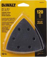 ⚙️ durable dewalt dwasptri12 hook and loop triangle 120 grit sandpaper, 12-pack for efficient sanding logo