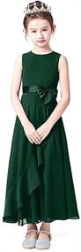 img 3 attached to 👗 Sleeveless Girls' Clothing and Dresses for Juniors in Bridesmaid, Wedding, and Pageant Events