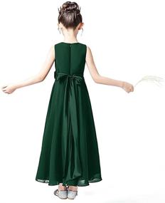 img 2 attached to 👗 Sleeveless Girls' Clothing and Dresses for Juniors in Bridesmaid, Wedding, and Pageant Events