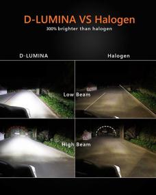 img 1 attached to D-Lumina H4 LED Headlight Bulb: 9003 HB2 High Low Beam 60W CSP Chips 6000K White Fanless All-in-One LED Headlights Conversion Kit, 8000LM Extremely Bright - Plug N Play (1 Pair)