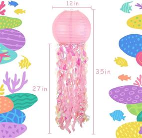 img 3 attached to 🐠 Lively LEMESO 12 Inch 4 Pack Jelly Fish Paper Lanterns: Delightful Mermaid Wishes Décor for Kids Birthday & Baby Shower Parties