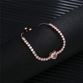 img 1 attached to 💎 ASHMITA Fashion Adjustable Chain Bracelet: A Luxury Shining Jewelry Gift for Women, with Cubic Zirconia Rose Gold Accent