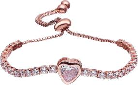 img 4 attached to 💎 ASHMITA Fashion Adjustable Chain Bracelet: A Luxury Shining Jewelry Gift for Women, with Cubic Zirconia Rose Gold Accent