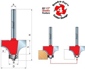 img 1 attached to 🔪 Freud Radius Rounding Quadra Cut 34/128