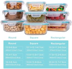 img 3 attached to 🍱 18 Piece Glass Food Storage Containers with Lids - BPA Free, Leak Proof and Ideal for Meal Prep