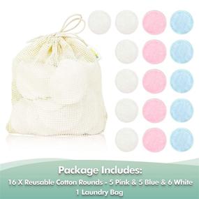 img 3 attached to Wegreeco Reusable Bamboo Cotton Rounds - Eco-Friendly Makeup Remover Pads for All Skin Types - Bamboo Cotton Cloth for Gentle Makeup Removal - Reusable Facial Pads Cotton Rounds (Bamboo Velour, 3 color)