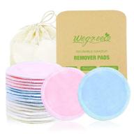 wegreeco reusable bamboo cotton rounds - eco-friendly makeup remover pads for all skin types - bamboo cotton cloth for gentle makeup removal - reusable facial pads cotton rounds (bamboo velour, 3 color) logo