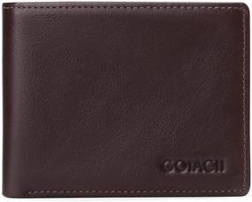 img 4 attached to 💼 Genuine Leather Men's Accessories and Wallets by GOIACII - Spacious RFID Blocking Card Cases & Money Organizers