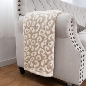 img 2 attached to 🐆 Hewolf Fuzzy Throw Blanket: Ultra-Soft Leopard Fleece for Cozy Couch and Bed - 50 x 60 inch Warm and Comforting Blanket