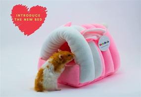 img 2 attached to 🐹 VENZOULO Hamster Bed: Cozy Cave for Syrian Hamsters, Guinea Pigs, Chinchillas, Ferrets, Rats, Sugar Gliders - Warm and Comfortable Sleeping Solution