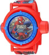 🕷️ red spider man boys' quartz watch with plastic strap, model spd4430 - 23.75 logo
